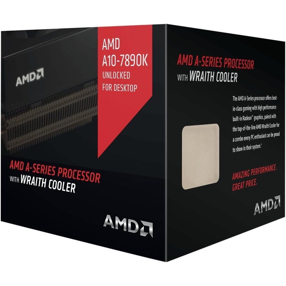 Procesador AMD A10 7890K serie A con gráficos Radeon R7 y enfriador Wraith 4.1