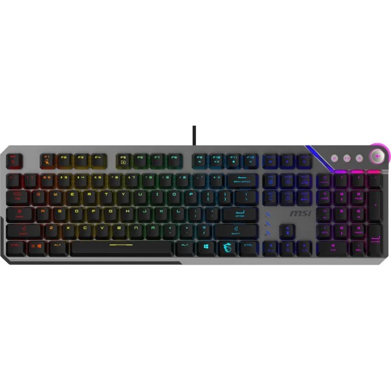 Teclado Gaming Mecánico MSI STRIKE 600 SILENT RGB USB Switch Silent Negro/Gris