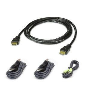 Kit de cables Aten 2L-7D02UHX4 para video, teclado y ratón (kvm) 1,8 m Negro