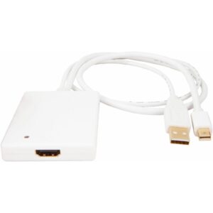 Urban Factory Adaptador Cable (Mini DisplayPort, HDMI, USB Macho/Hembra) Blanco
