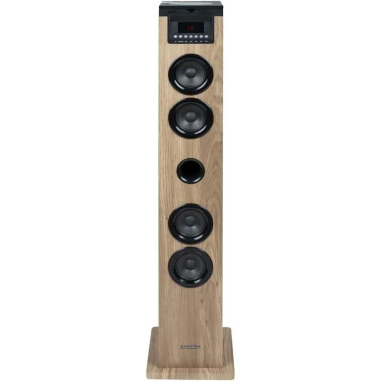 Torre de Sonido Thomson DS122CD Bluetooth con Reproductor de CD 60 W Madera *