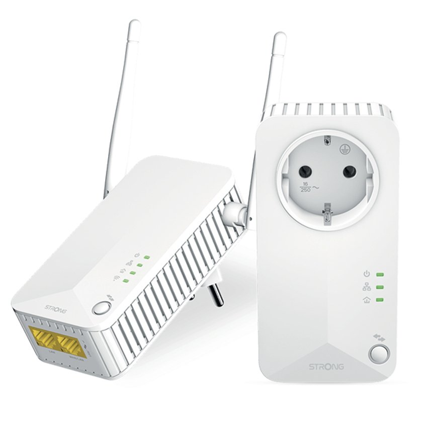 Adaptador Strong Powerline 600 Duo Wi-Fi EU V2