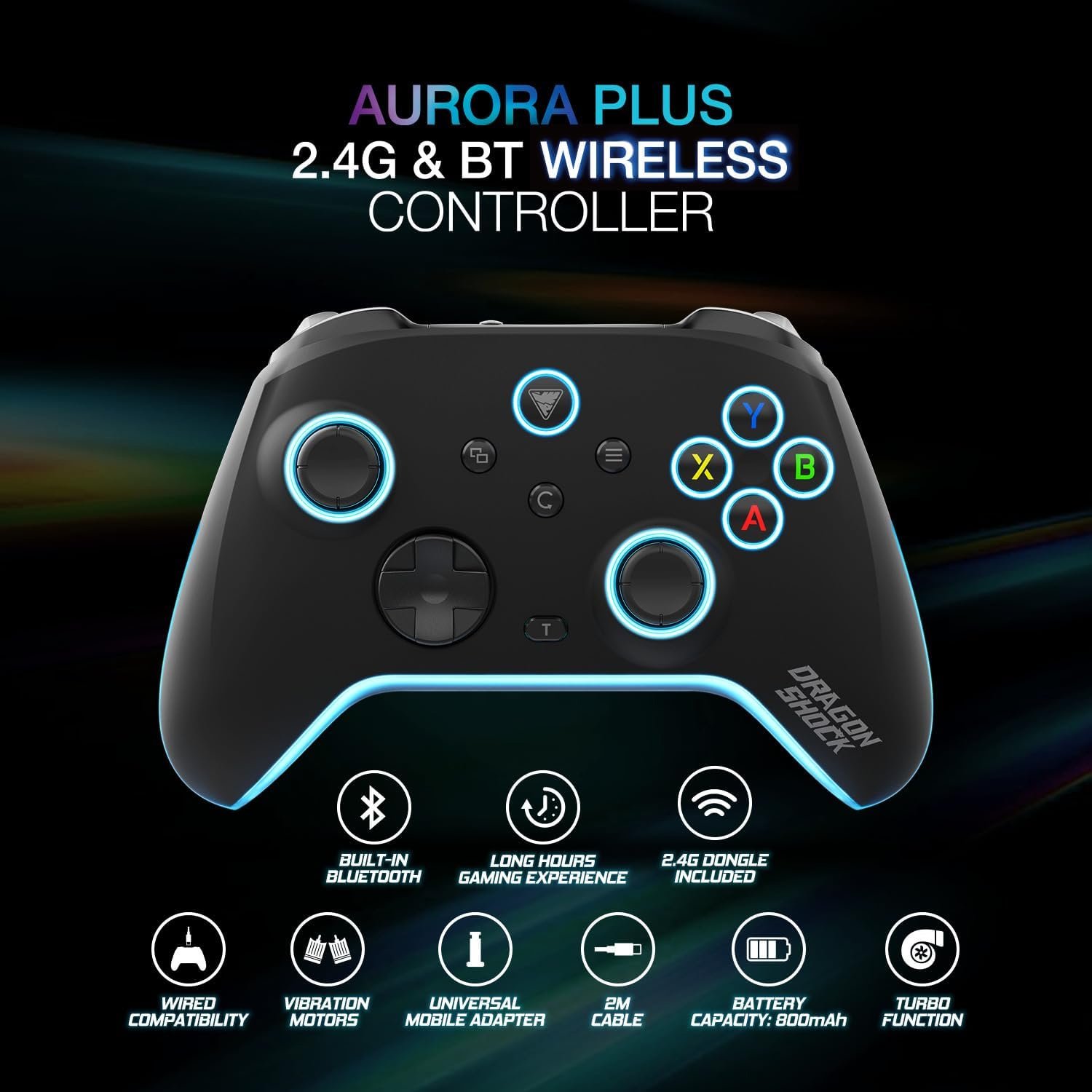 Mando inalámbrico Dragonshock Aurora Plus con soporte teléfono Multiplataformas - Imagen 2