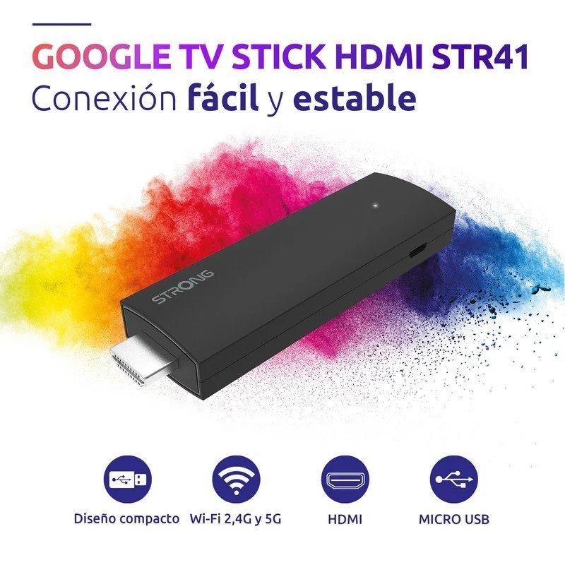 Streaming STRONG SRT 41 Adaptador Smart TV HDMI 4K UltraHD Android Negro - Imagen 4