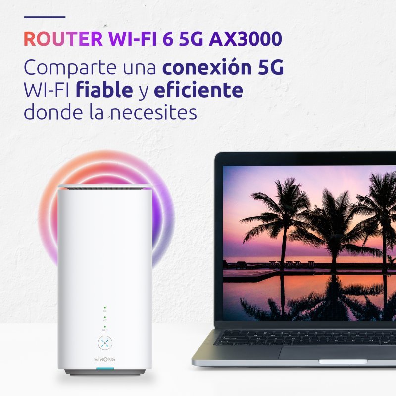 Router Móvil Strong AIRHOME 1050 Wifi 6 5G 3Gbps Blanco Usado - Imagen 3