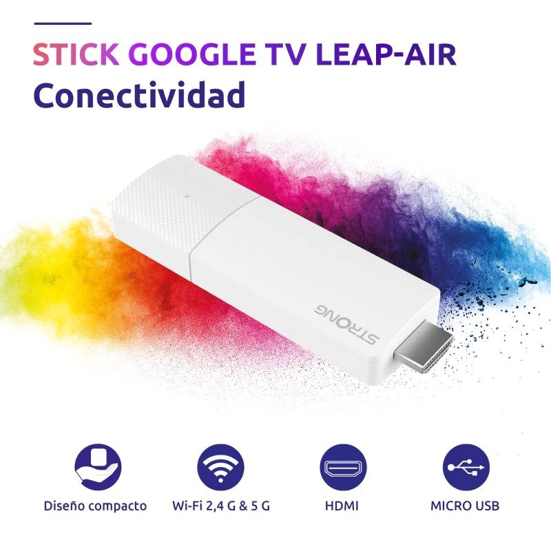 Streaming Strong LEAP-AIR Google TV Stick HDMI UltraHD 4K HDR10+ - Imagen 6