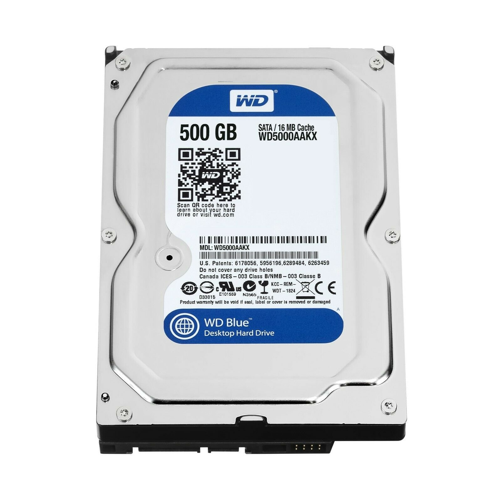 Disco Duro Western Digital Blue 500GB 3,5'' SATA 7200RPM WD5000AAKX (NUEVO)