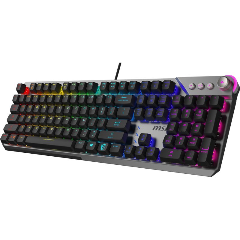 Teclado Gaming Mecánico MSI STRIKE 600 SILENT RGB USB Switch Silent Negro/Gris - Imagen 2