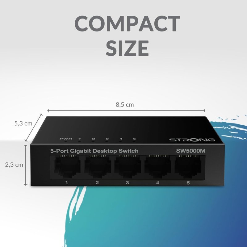 Switch Strong SW5000M Gigabit de 5 Puertos Usado **Sin embalaje original** - Imagen 5