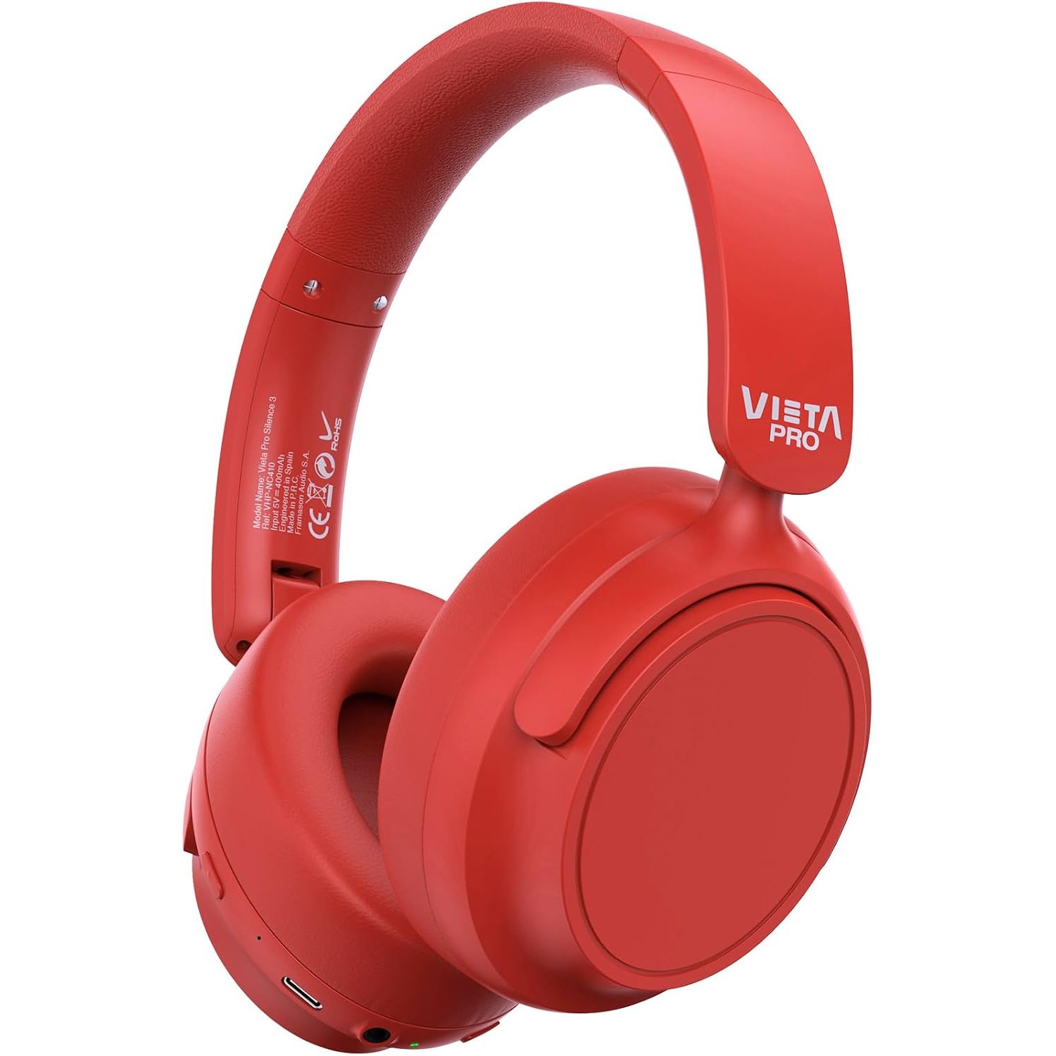 Auriculares inalámbricos Vieta Pro Silence 3 Noise Cancelling Rojos Usado