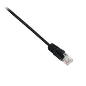 Cable V7 negro Cat6 no blindado (UTP) con conector RJ45 macho a RJ45 macho 5m