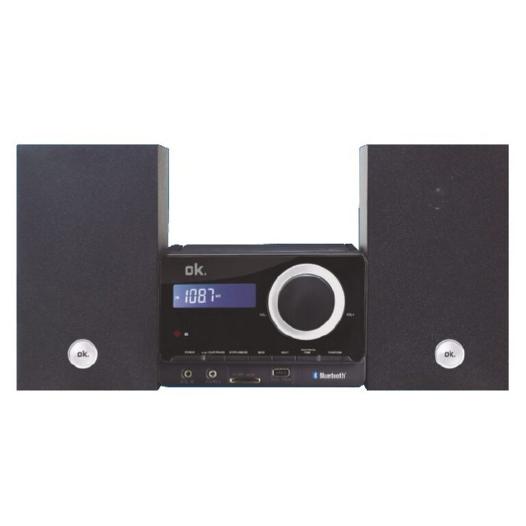 Microcadena OK OMH 4060BT-B 4W Bluetooth CD Radio FM USB Mp3 Negro Usado