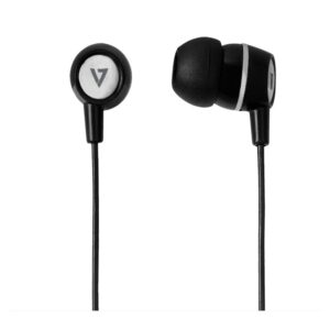 Auriculares estéreo V7 con aislamiento de ruido de 3,5 mm con micrófono en línea