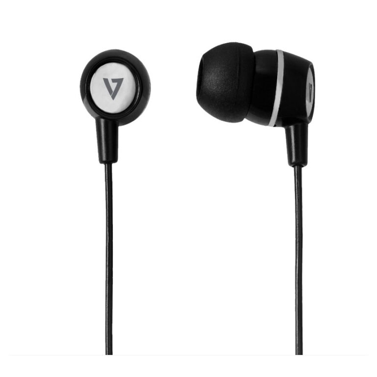 Auriculares estéreo V7 con aislamiento de ruido de 3,5 mm con micrófono en línea
