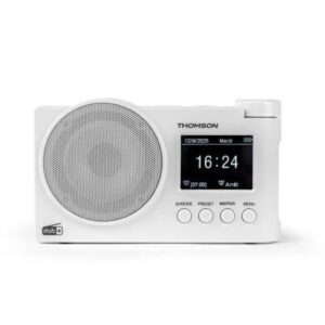 Radio Thomson RT400DABBTWH DAB+ Bluetooth USB doble alarma pantalla LED