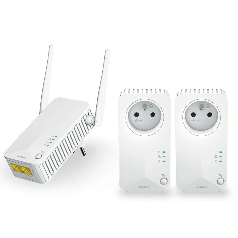 Adaptador Strong Powerline Wi-Fi 600 Triple Pack PLC 600Mbit/s