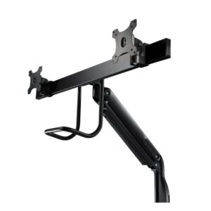 Soporte V7 con brazos con resorte de gas de alta resistencia para dos monitores