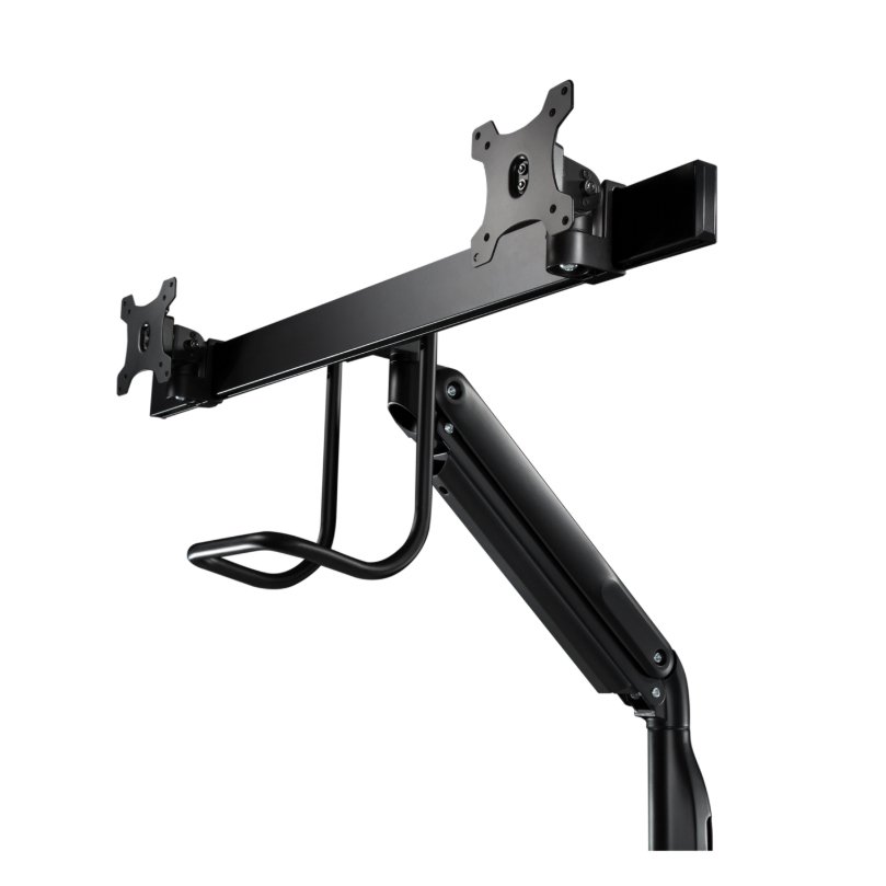 Soporte V7 con brazos con resorte de gas de alta resistencia para dos monitores