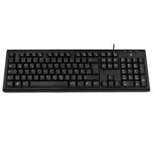 Teclado V7 KU200GS-DE USB negro en Aleman