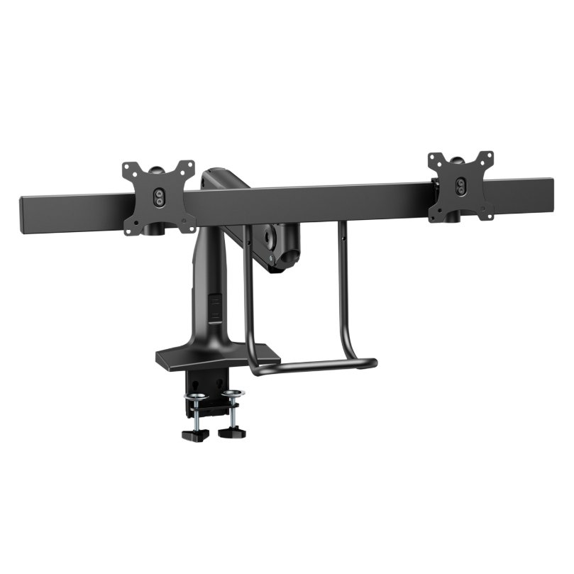 Soporte V7 con brazos con resorte de gas de alta resistencia para dos monitores - Imagen 4