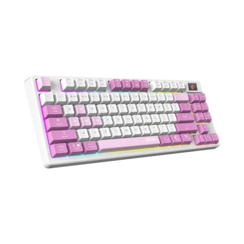 Teclado MSI FORGE GK600 TKL mecánico inalámbrico RGB con pantalla Violeta - Imagen 3