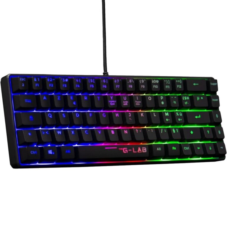 Teclado Gaming con cable The G-Lab Keyz Hydrogen Negro en español