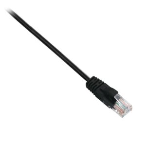 Cable V7 negro Cat6 no blindado (UTP) con conector RJ45 macho a RJ45 macho 3m