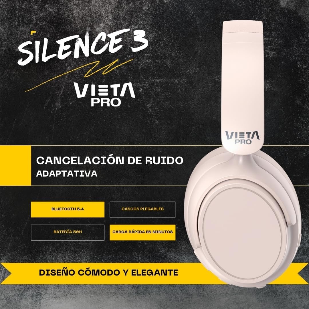 Auriculares inalámbricos Vieta Pro Silence 3 Noise Cancelling Blancos Usado - Imagen 4