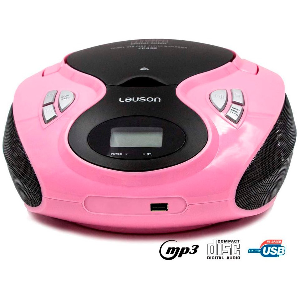 Reproductor CD Lauson CP638 - Boombox con USB y Radio Rosa - Imagen 3
