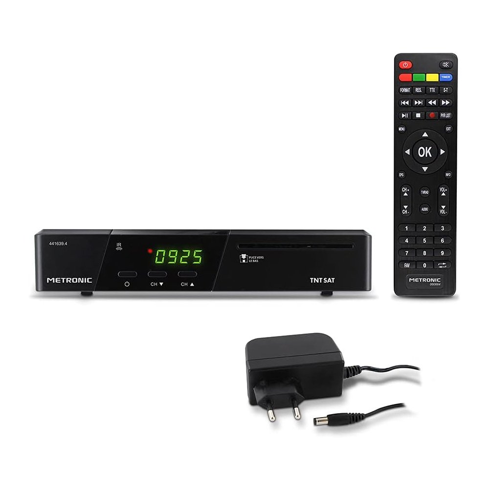 Receptor de TV por satélite Metronic 441639 (USB, DVB-S2, HDMI) Negro (NUEVO) - Imagen 3