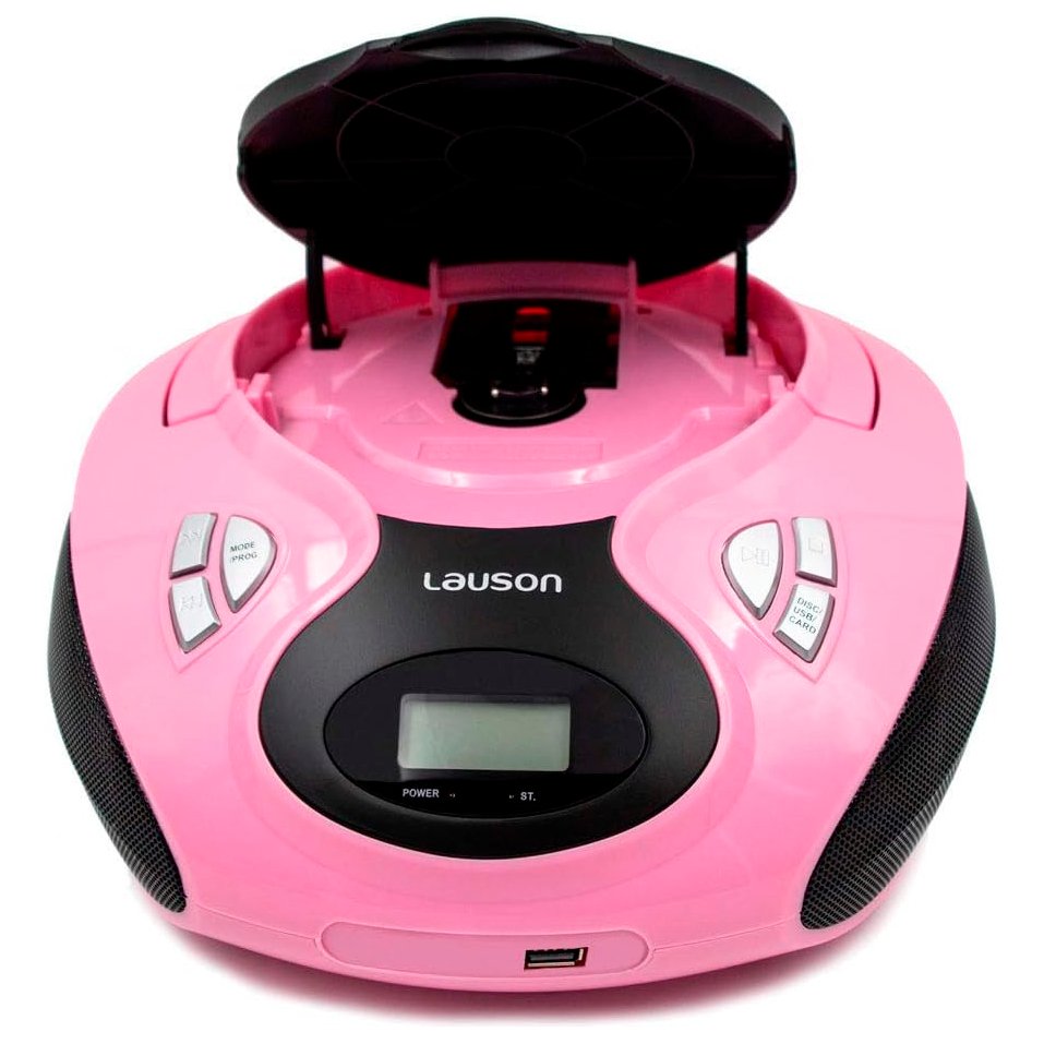 Reproductor CD Lauson CP638 - Boombox con USB y Radio Rosa - Imagen 2