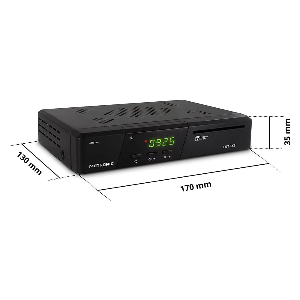 Receptor de TV por satélite Metronic 441639 (USB, DVB-S2, HDMI) Negro (NUEVO) - Imagen 5