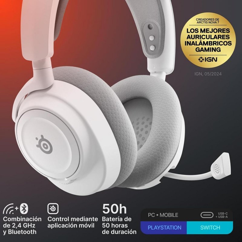 Auriculares Steelseries Arctis Nova 7 Gen 2 para gaming con cancelación de ruido - Imagen 2