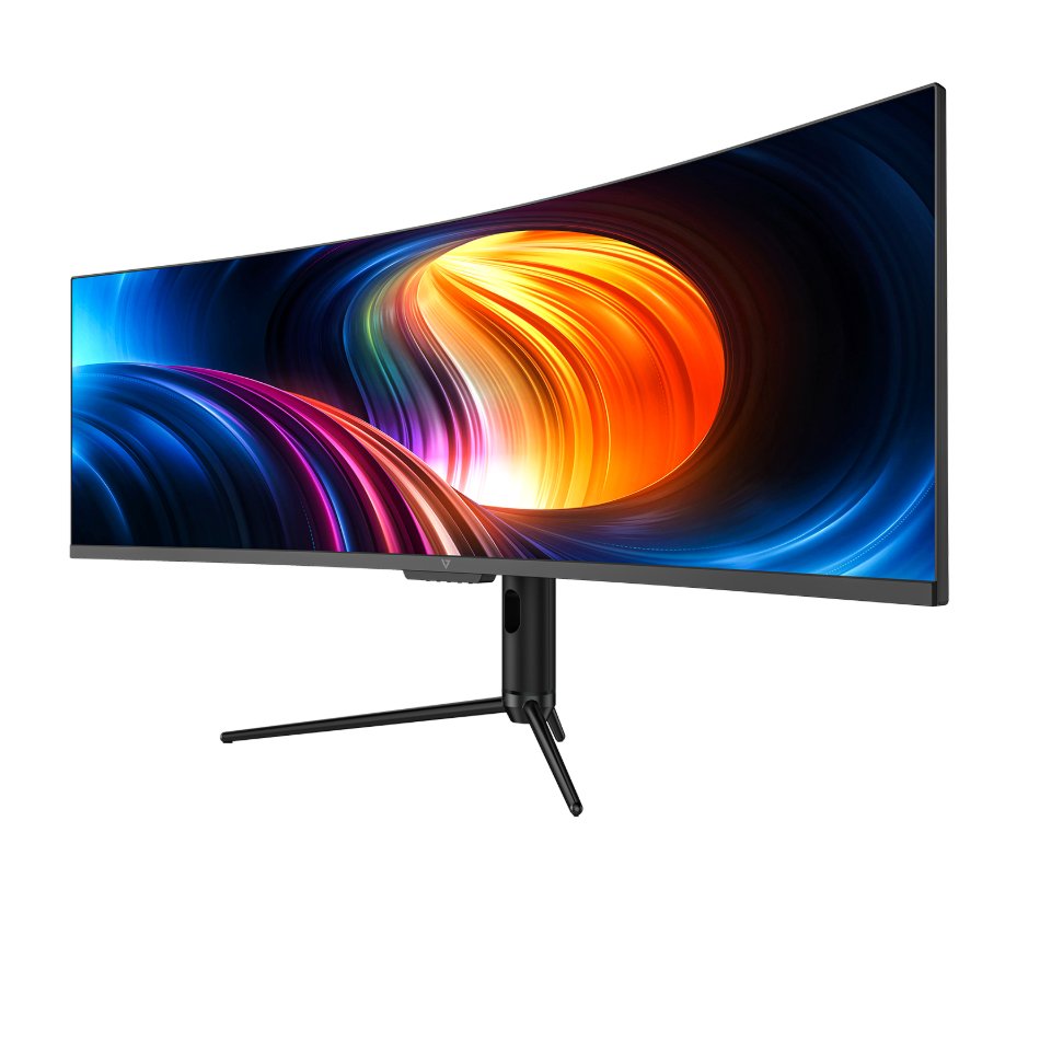Monitor V7 L490DQ-HAS curvo visible USB-C de 49" 65W PD DQHD 5120 x 1440 - Imagen 2