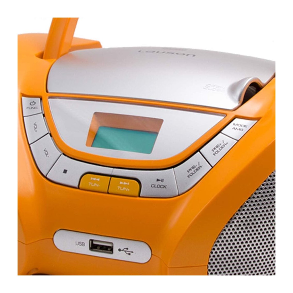 Reproductor Lauson CP447 Radio CD/MP3 3W naranja Usado - Imagen 2