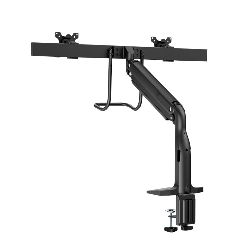 Soporte V7 con brazos con resorte de gas de alta resistencia para dos monitores - Imagen 2