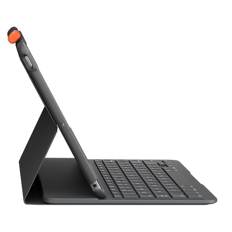 Funda con Teclado Logitech Slim Folio Bluetooth Gris para iPad 7/8 Gen. Usada - Imagen 4