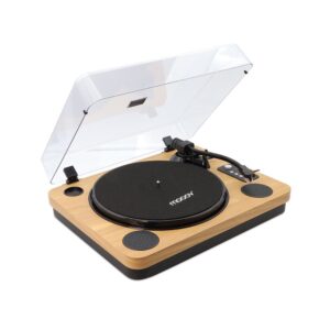 Tocadiscos Mooov Bluetooth de vinilo efecto madera de 33/45/78 RPM con altavoces