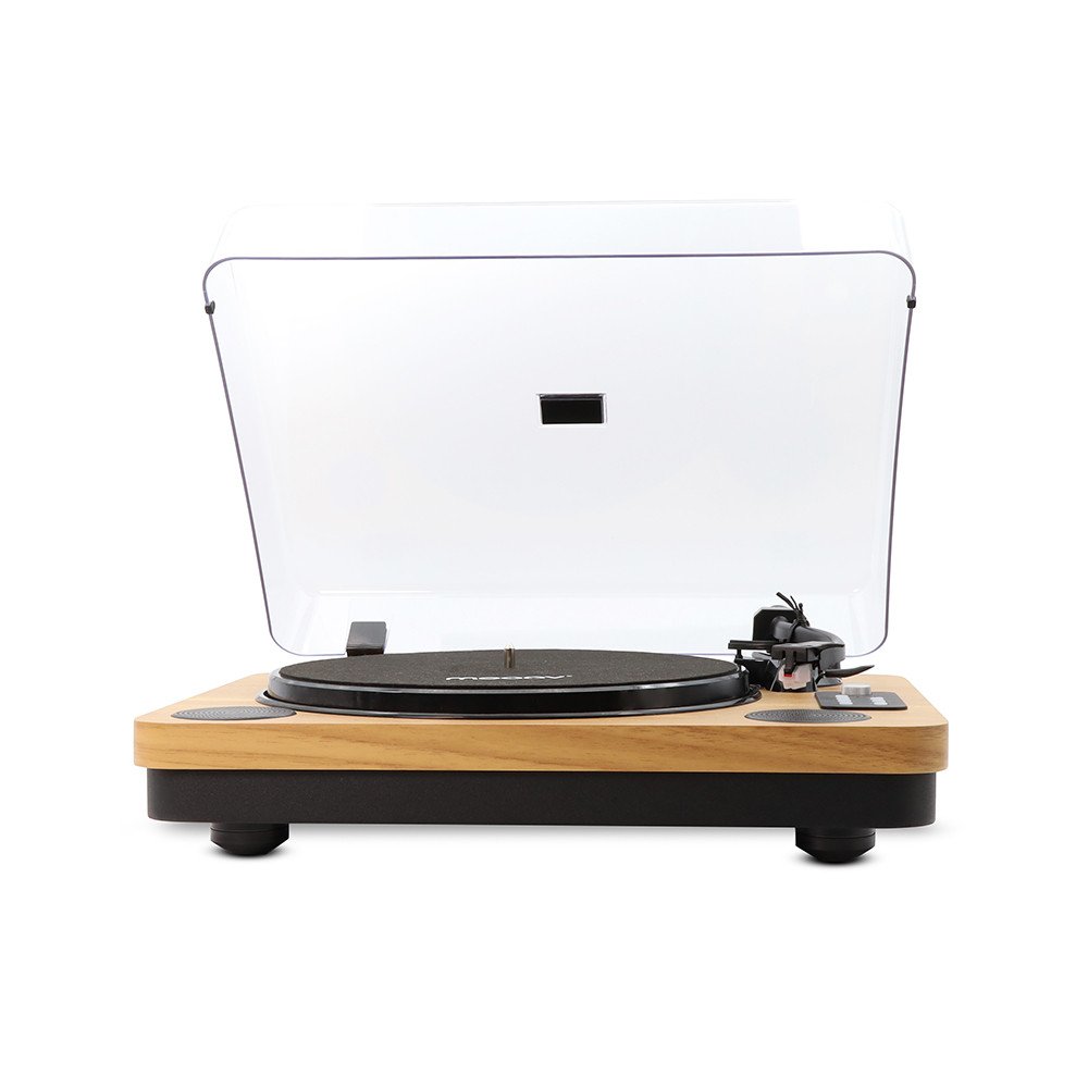 Tocadiscos Mooov Bluetooth de vinilo efecto madera de 33/45/78 RPM Usado*Sin emb - Imagen 3