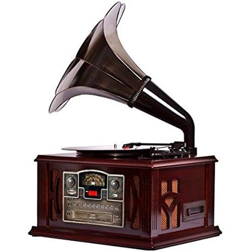 Gramófono Clásico Lauson CL140 con Cassete/CD/USB/SD/Radio Usado *Falla cassette