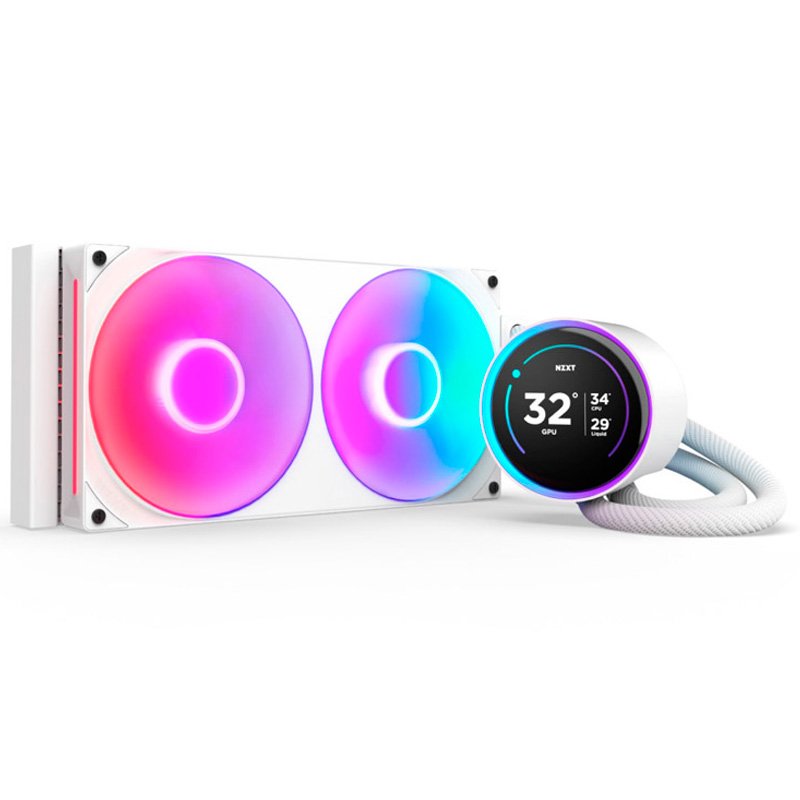 Kit Refrigeración Líquida NZXT Kraken Elite 280 RGB LCD Display Blanco