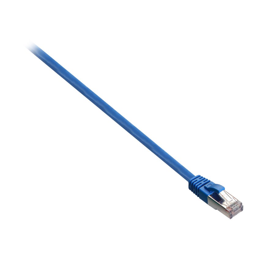 Cable V7 Azul Cat6 blindado (STP) con conector RJ45 macho a RJ45 macho 10m