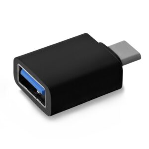 Adaptador V7 USB negro con conector USB-C macho a USB A 3.2 Gen1 hembra