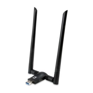 Adaptador de red USB inalámbrico de doble banda LevelOne AC1200, 1-13 canales