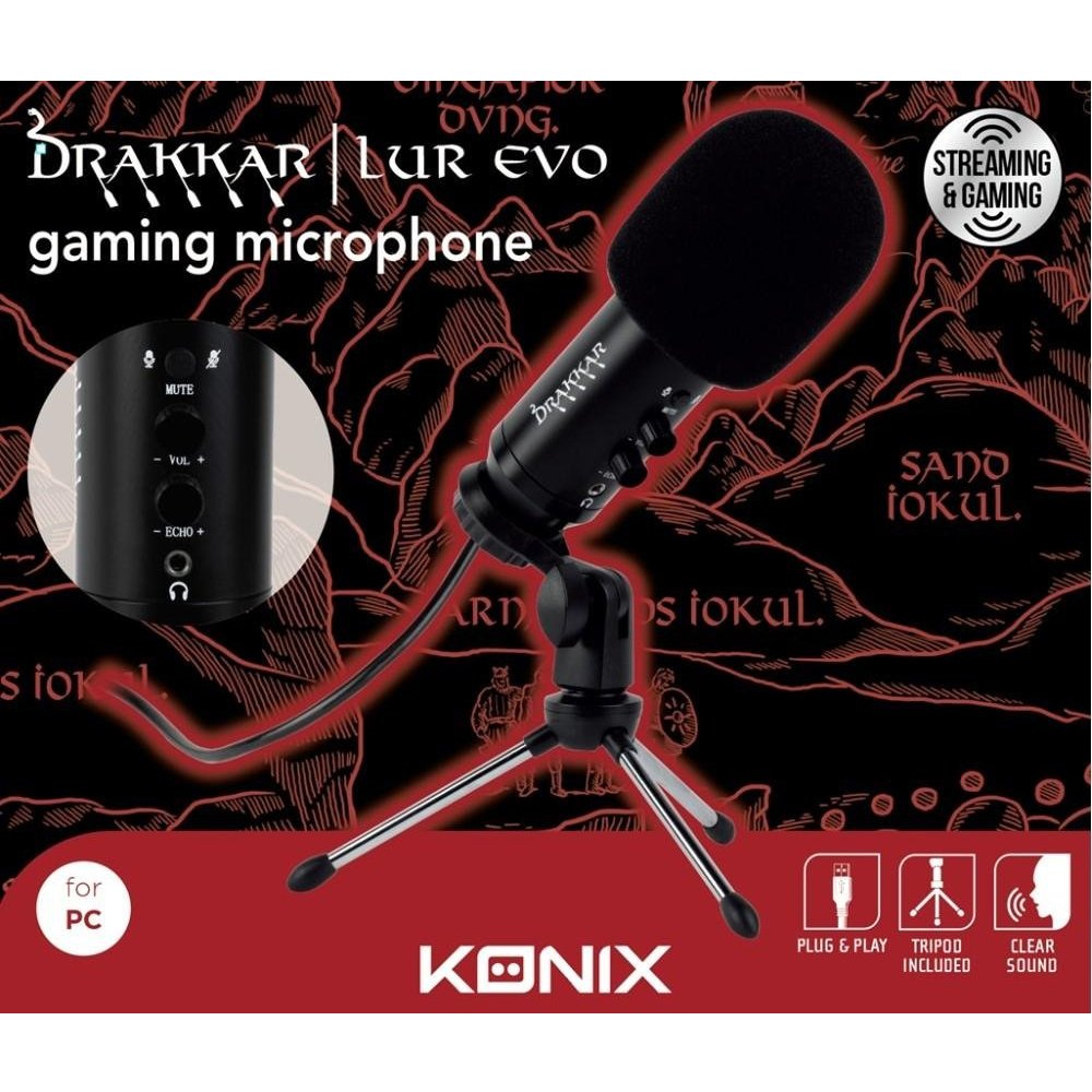 Micrófono KONIX DRAKKAR LUR EVO con tripode USB CABLE 1.5m - Imagen 6
