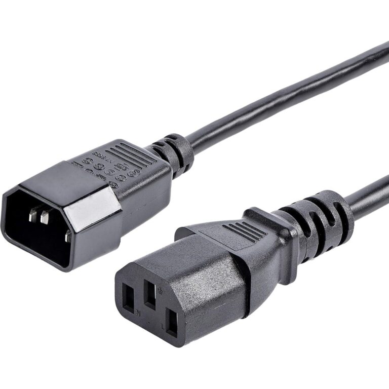Cable de extensión de alimentación de 1,8 m C14 a C13 10 A 125 V 18 AWG
