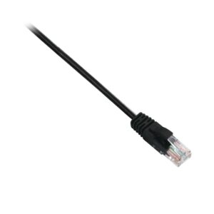 Cable V7 negro Cat6 no blindado (UTP) con conector RJ45 macho a RJ45 macho 10m