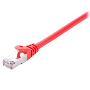 Cable V7 rojo Cat6 blindado (STP) con conector RJ45 macho a RJ45 macho 10m