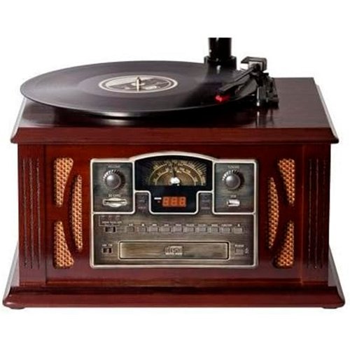 Gramófono Clásico Lauson CL140 con Cassete/CD/USB/SD/Radio Usado *Falla cassette - Imagen 3