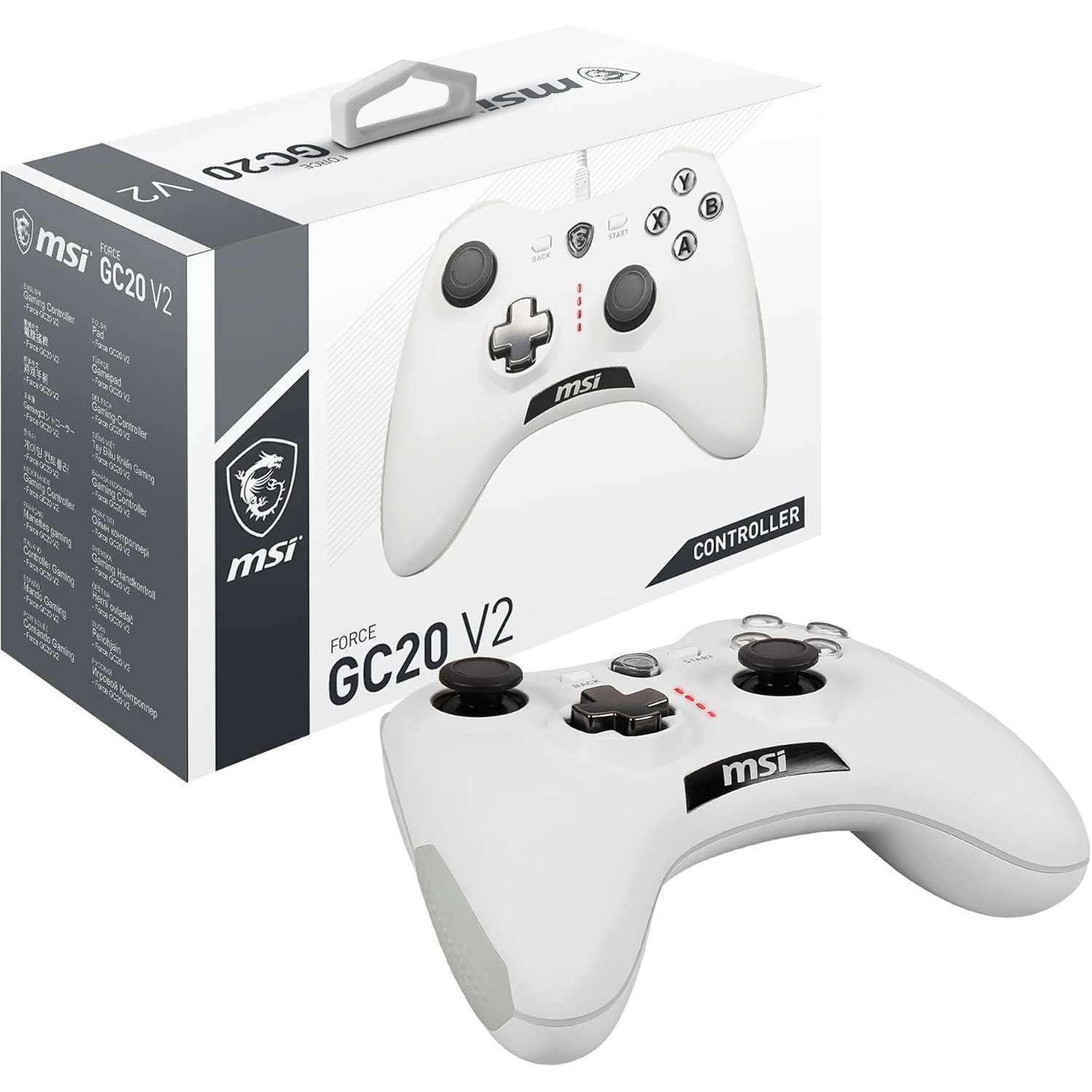 Mando Gaming Alámbrico MSI Force GC20 V2 Blanco - Imagen 3
